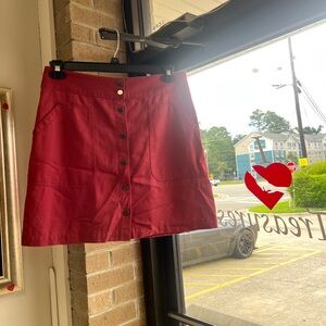 Banana Republic Cherry Red Mini Skirt